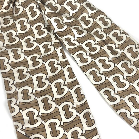 BURBERRY TB logo hair accessories hair rubber Shush silk Beige/White main image 8